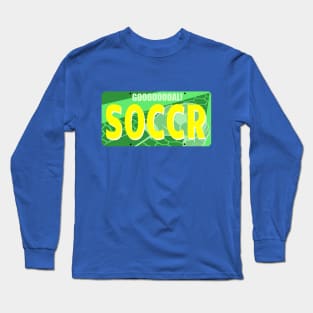 Soccer License Plate Design Long Sleeve T-Shirt